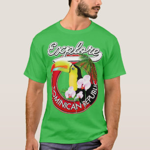 Entdecken Sie das Retro der Dominikanischen Republ T-Shirt