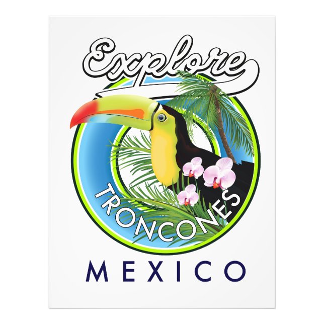 Entdecken Sie das Retro-Logo von Troncones Mexico Fotodruck (Vorne)
