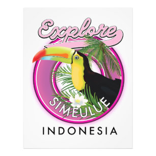 Entdecken Sie das Simeulue Indonesia-Logo. Fotodruck
