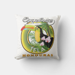 Entdecken Sie das Tela Honduras Reiselogo Kissen