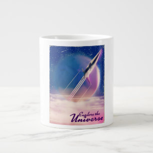 Entdecken Sie das Universe Vintag Space Poster Jumbo-Tasse