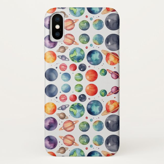 Entdecken Sie das Universum mit dem Aquarellplanet Case-Mate iPhone Hülle (Rückseite)