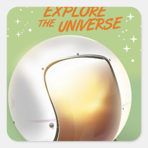 Entdecken Sie das Universum Quadratischer Aufkleber