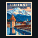 Entdecken Sie den Charme Luzerns Poster<br><div class="desc">Erleben Sie die bezaubernde Schönheit Luzerns mit unserem exquisiten Reiseplakat, das Sie direkt zu diesem malerischen Ziel bringt! Dieses Plakat mit atemberaubendem Blick auf den Vierwaldstättersee und die ikonische Kapellbrücke ist mehr als nur ein Stück Papier - es ist ein wahrer Genuss, der Erinnerungen von Abenteuer und Erkundung weckt. Verpassen...</div>