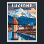 Entdecken Sie den Charme Luzerns Poster<br><div class="desc">Erleben Sie die bezaubernde Schönheit Luzerns mit unserem exquisiten Reiseplakat, das Sie direkt zu diesem malerischen Ziel bringt! Dieses Plakat mit atemberaubendem Blick auf den Vierwaldstättersee und die ikonische Kapellbrücke ist mehr als nur ein Stück Papier - es ist ein wahrer Genuss, der Erinnerungen von Abenteuer und Erkundung weckt. Verpassen...</div>