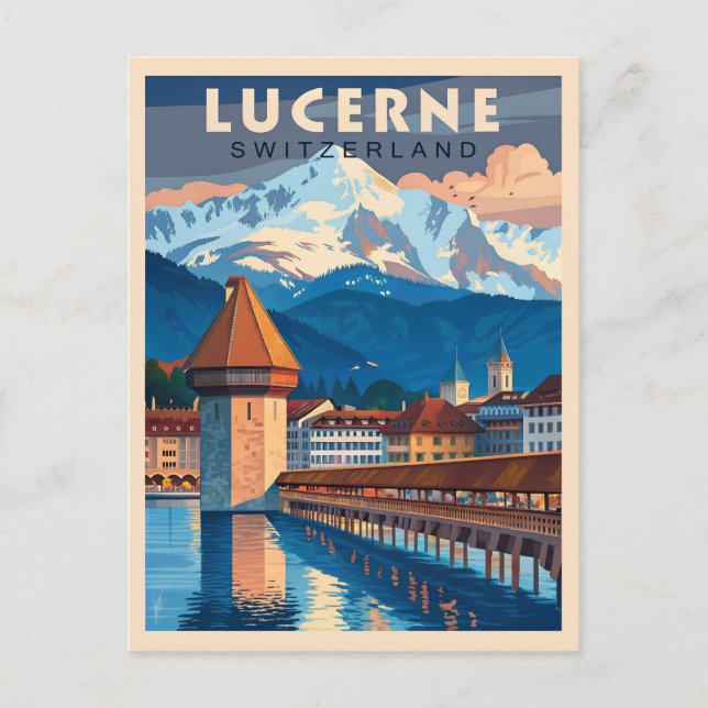 Entdecken Sie den Charme Luzerns Postkarte (Vorderseite)