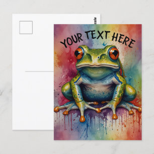Entdecken Sie den faszinierenden, schönen Frosch Postkarte