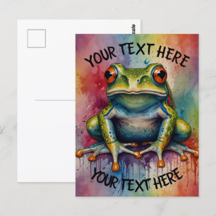 Entdecken Sie den faszinierenden, schönen Frosch Postkarte