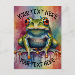 Entdecken Sie den fesselnden schönen Frosch Postkarte