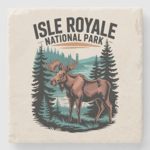 Entdecken Sie den Isle Royale Nationalpark Lake Su Steinuntersetzer