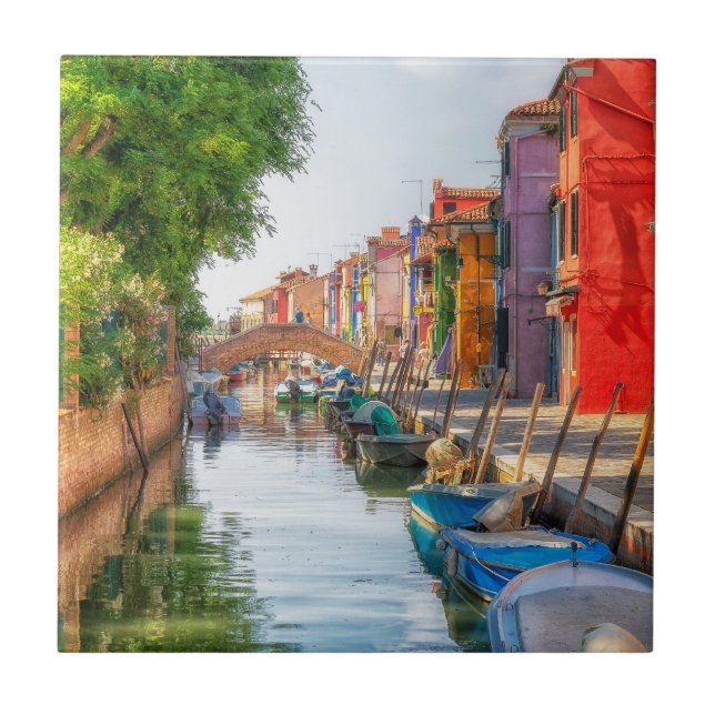 Entdecken Sie den lebendigen Charme von Burano Fliese (Vorderseite)