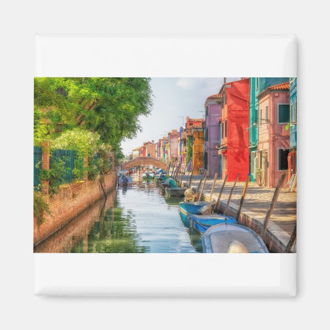 Entdecken Sie den lebendigen Charme von Burano Magnet (Vorne)