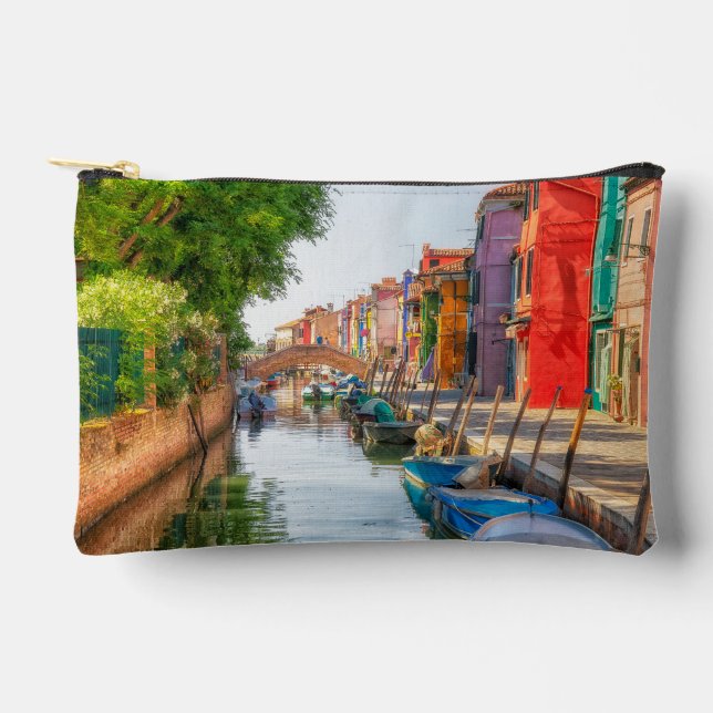 Entdecken Sie den lebendigen Charme von Burano Zubehörtasche (Vorderseite)