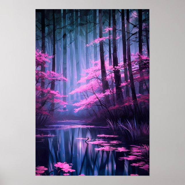 Entdecken Sie den versteckten Plendor der rosa Flo Poster (Vorne)
