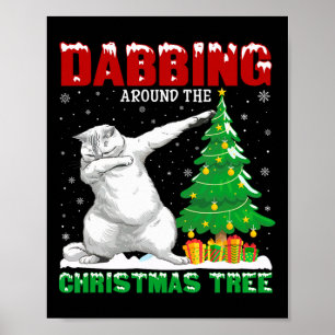 Entdecken Sie den Weihnachtsbaum Perserkatze Weihn Poster