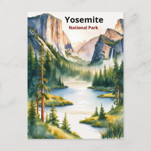 Entdecken Sie den Yosemite Nationalpark: Die majes Feiertagspostkarte