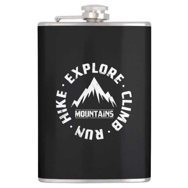 Entdecken Sie die Berge Flachmann (Vorderseite)