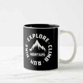 Entdecken Sie die Berge Zweifarbige Tasse