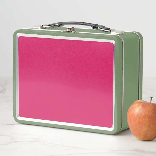 Entdecken Sie die Eleganz rosa Hintergrunds Metall Brotdose (Beispiel)