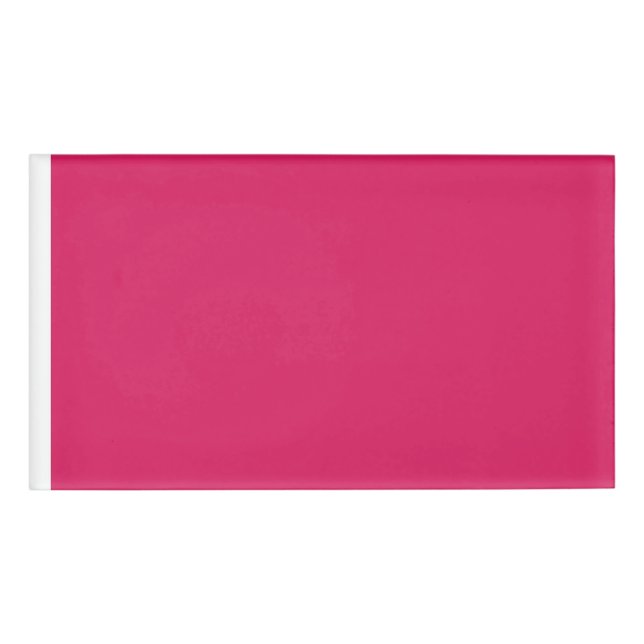 Entdecken Sie die Eleganz rosa Hintergrunds Namenschild (Vorderseite)