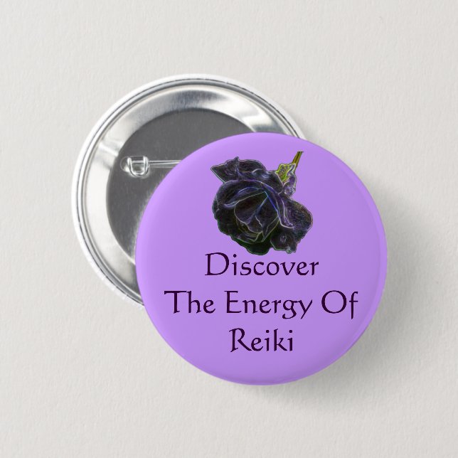Entdecken Sie die Energie der Rose Reiki Button (Vorne & Hinten)
