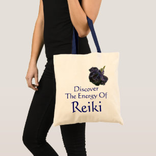 Entdecken Sie die Energie Reiki lila Rose Tragetasche