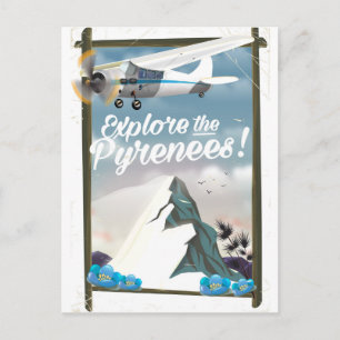 Entdecken Sie die europäischen Pyrenäen Berge. Postkarte