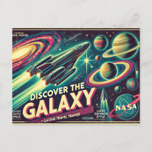 "Entdecken Sie die Galaxie" Postkarte