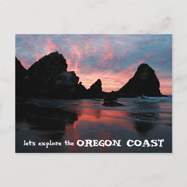 Entdecken Sie die Küste von Oregon Sunrise Harris  Postkarte (Vorderseite)