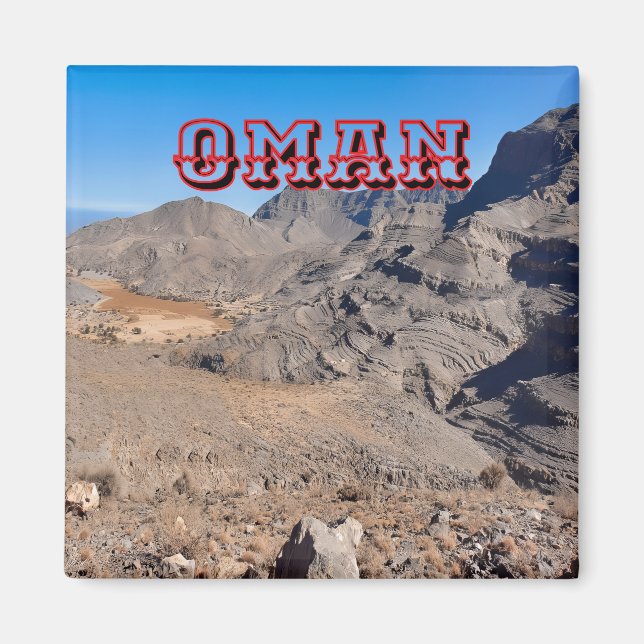 Entdecken Sie die majestätischen Landschaften Oman Magnet (Vorne)