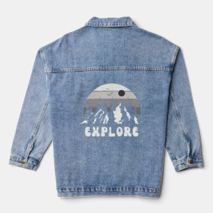 Entdecken Sie die Natur Bergwandern Camping Wander Jeansjacke