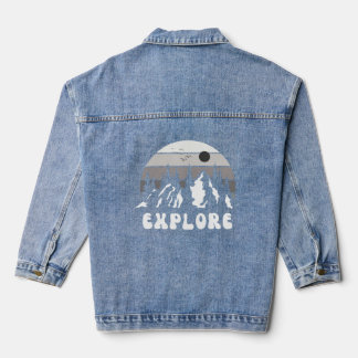 Entdecken Sie die Natur Bergwandern Camping Wander Jeansjacke