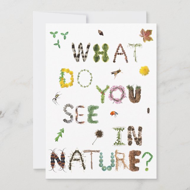 Entdecken Sie die Natur - Lehrerkarte - Außenberei Dankeskarte (Vorderseite)