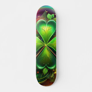 Entdecken Sie die perfekte Harmonie von Kleeblatt, Skateboard