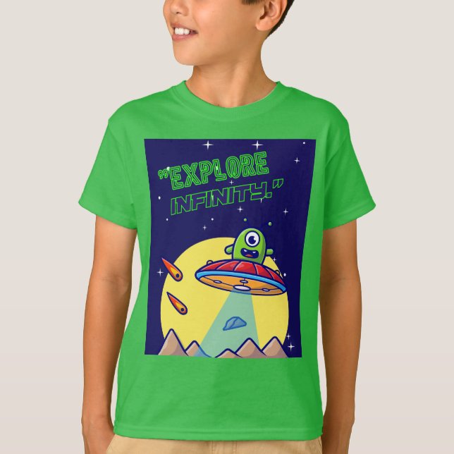 Entdecken Sie die Unendlichkeit T-Shirt (Vorderseite)