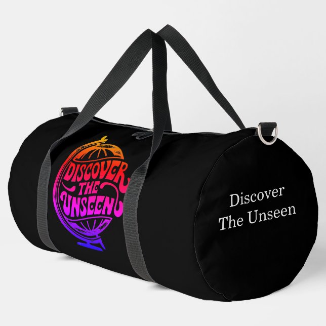 Entdecken Sie die unsichtbare Welt Duffle Bag (Linke Ecke)