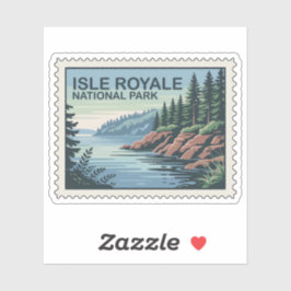 Entdecken Sie die wilde Seite der Isle Royale Brie Aufkleber