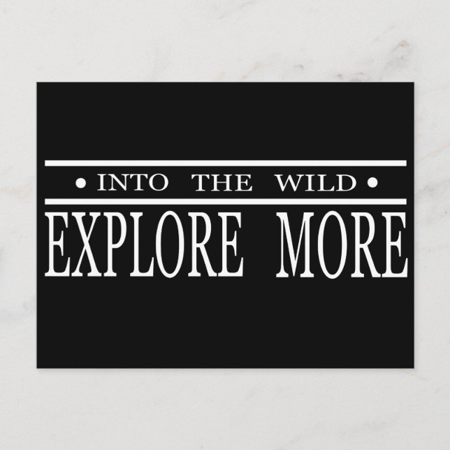 Entdecken Sie die wilde Wanderung Postkarte (Vorderseite)