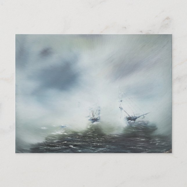 Entdecken Sie eine Reinigung im Nebel Captain Postkarte (Vorderseite)