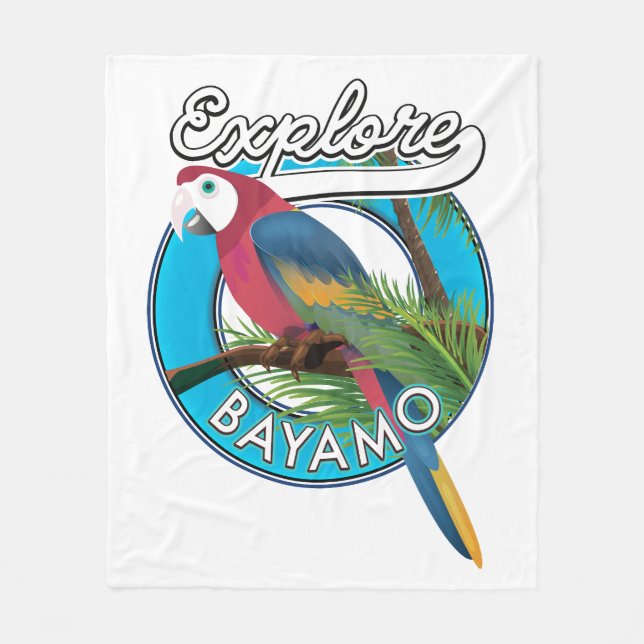 Entdecken Sie Hawaii Retro-Logo Poster Fleece Blan (Vorderseite)
