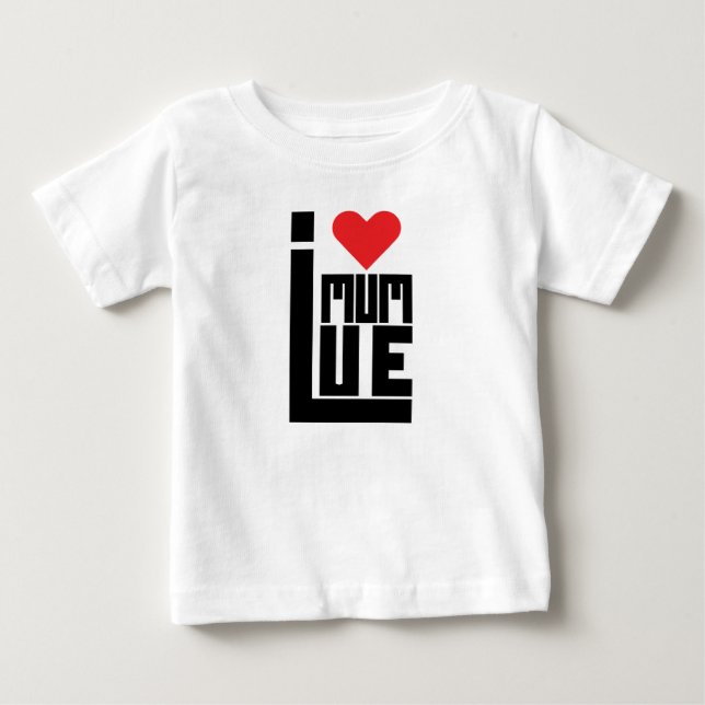 Entdecken Sie Mama I Liebe Meine Mama, lustig Baby T-shirt (Vorderseite)