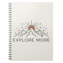 Entdecken Sie mehr Mountain Adventure Notizbuch
