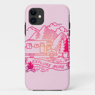 Entdecken Sie mehr Rosa Camper Van Mountain Nature Case-Mate iPhone Hülle