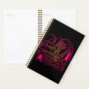Entdecken Sie mehr Rosa Camper Van Mountain Nature Planer