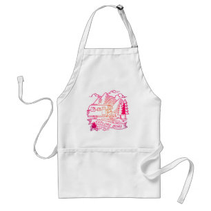Entdecken Sie mehr Rosa Camper Van Mountain Nature Schürze