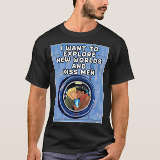 Entdecken Sie neue Welten & Kiss Men Gay T - Shirt