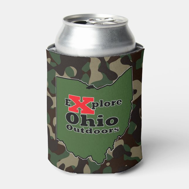 Entdecken Sie Ohio Outdoor Camouflage kann kühlen Dosenkühler (Kanne Vorderseite)