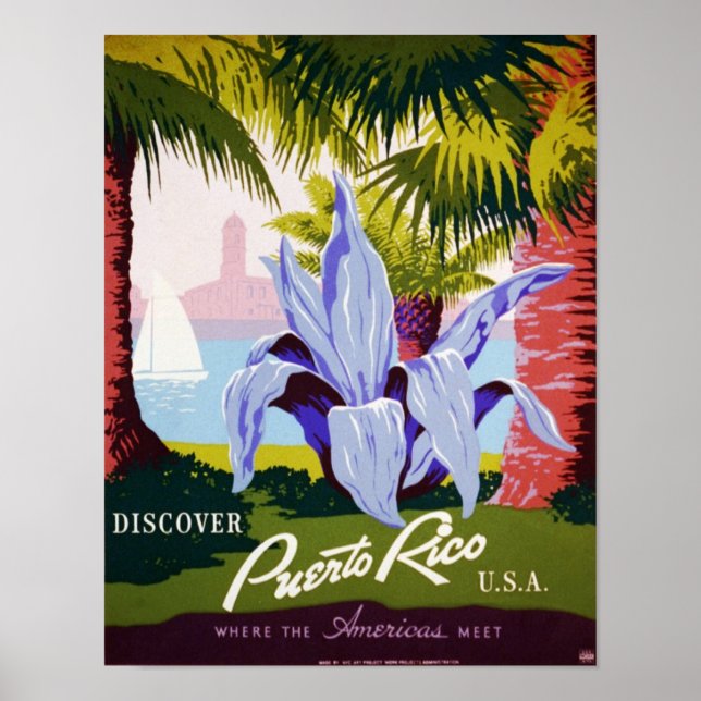 Entdecken Sie Puerto Rico Poster (Vorne)