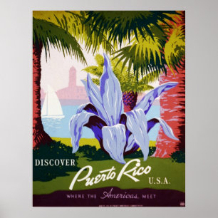 Entdecken Sie Puerto Rico U.S.A. Poster