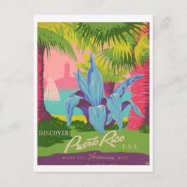 "Entdecken Sie Puerto Rico" Vintag Postkarte